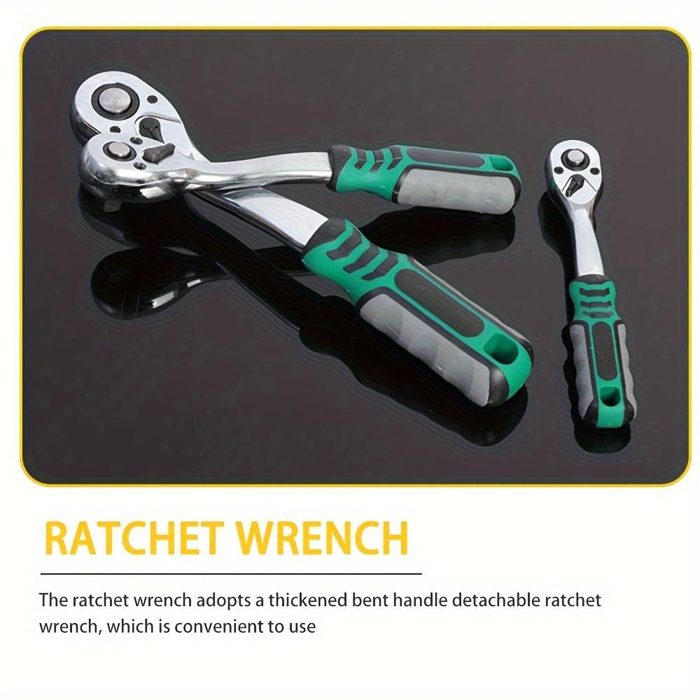 216pcs Impact Socket Set,1/2,1/4,3/8 Inch Drive Ratchet Wrench Set,72 Tooth Ratchet wrench,CR-V, Automobile Maintenance Tools