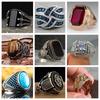 Men's Ring Classic Trend Grain Artificial Zircon Atmosphere Business Retro Fashion Party Luxury