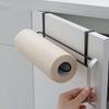 Porta rotolo carta da cucina senza foratura, mensola portaoggetti da parete per cucina, bagno, salvaspazio, organizer per pellicola trasparente, porta fazzoletti