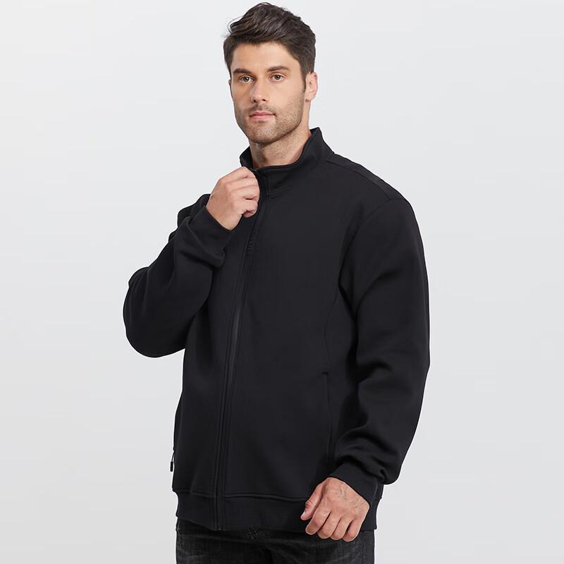 Debenzer Men's Plus Size Casual Knit Stand-Collar Jacket