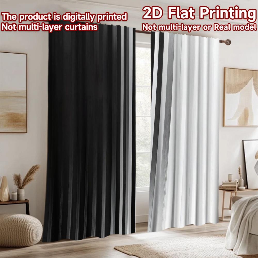 2D flat Photography Backdrop Scene Tapestry Black and White Stripes 100% Polyester Family Party Use for Suitable for home