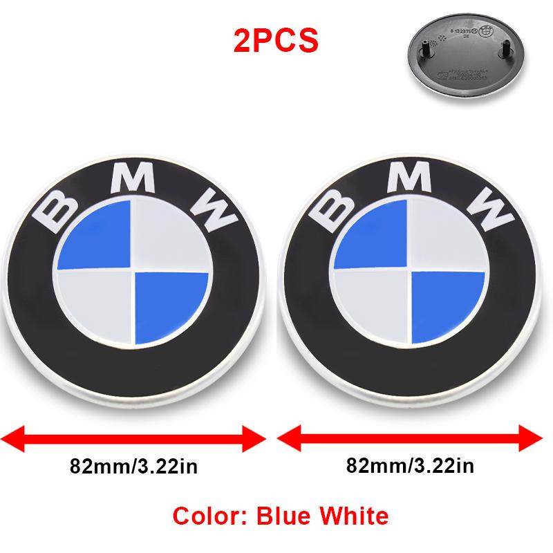 Drswk4 2Pc ABS 82mm 74mm Car Front Hood Emblem Rear Boot Trunk Logo For BMW M G20 G32 G11 X3 X5 X4 X6 X7 G30 G12 F40 F30 X1 Accessories