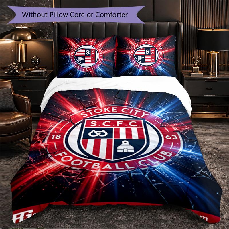 Set Biancheria da Letto Southampton Football 3 Pezzi Morbido Set Copripiumino con Federe Set Decorazione Camera da Letto per la Casa
