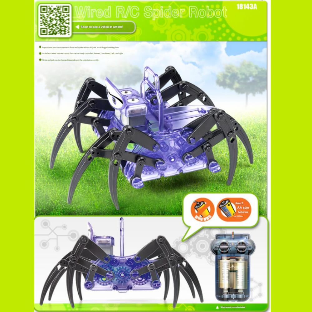 Academy Science Drátový/bezdrátový pavoučí robot s dálkovým ovládáním Stavebnice modelů