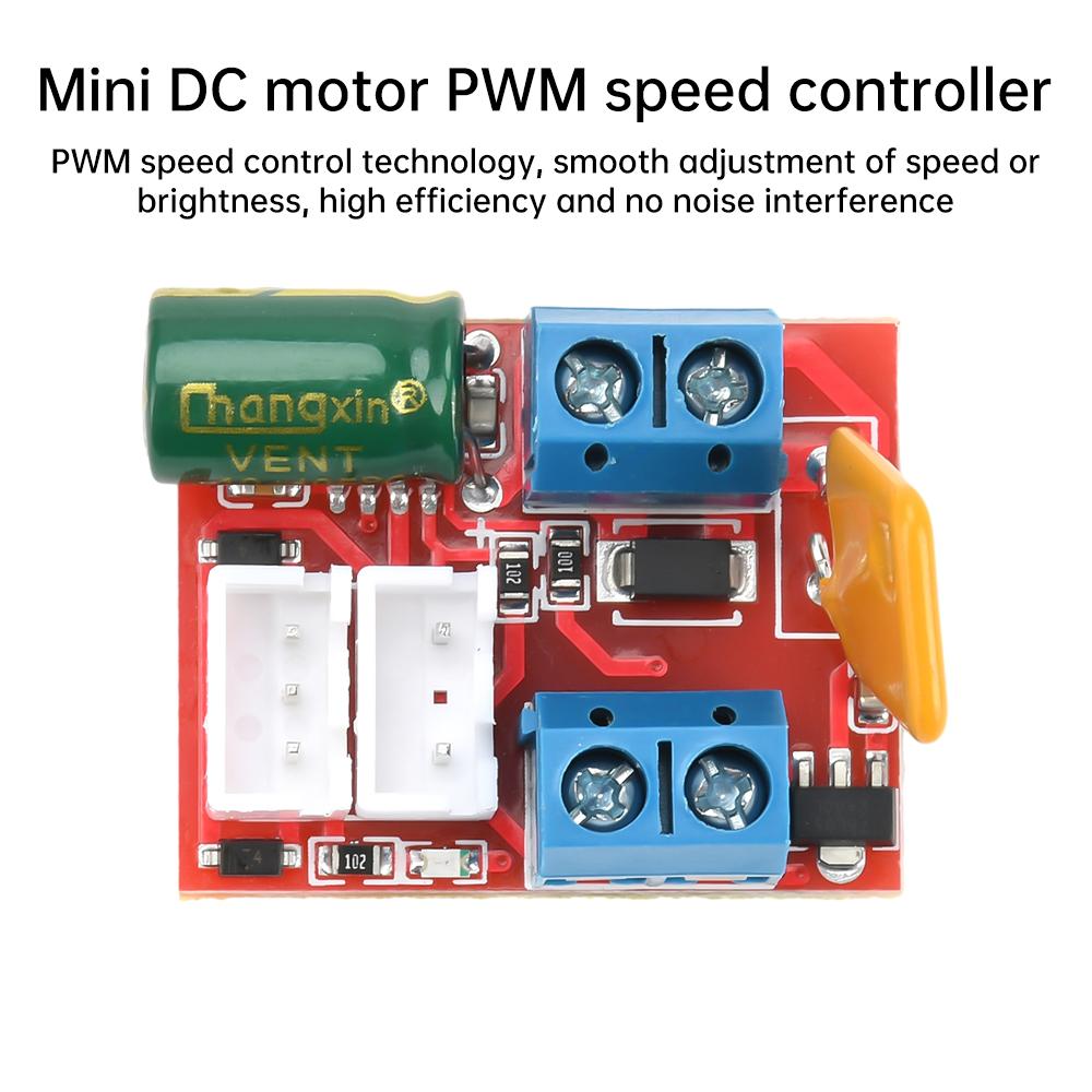 DC Motor PWM Speed Controller 3V 6V 12V 24V 35V Speed Control Switch Mini LED Dimmer Potentiometer 5A 90W