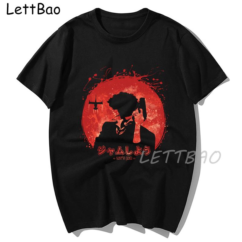 Vintage Men S Spike Spiegel Cowboy Bebop Shirt Space Cowboy Tee Tops Short Sleeve Cotton T 3XL
