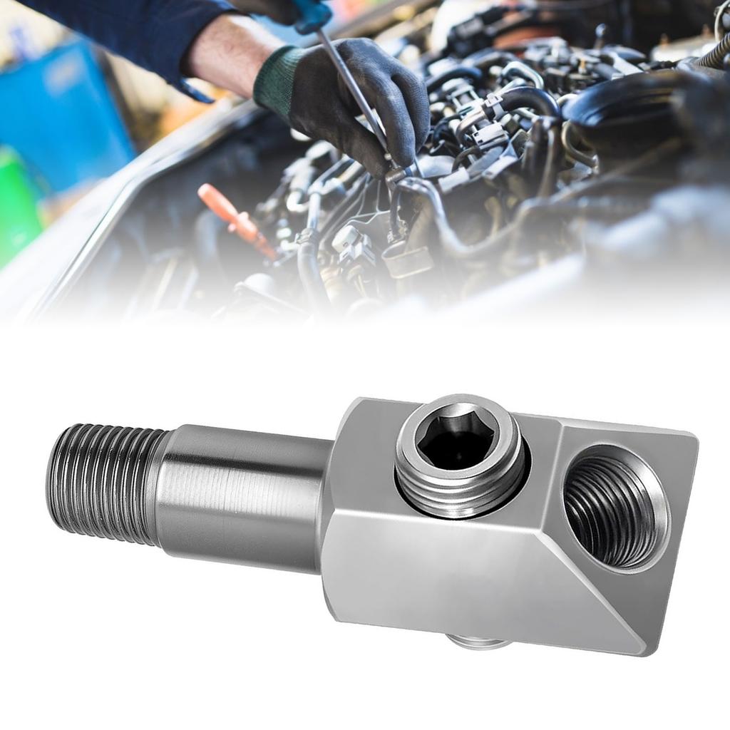 Oil Pressure Sensor Adapter Fit for Engine 1Celsius8-27 NPT Thread Port Plug Stainless Steel Tool