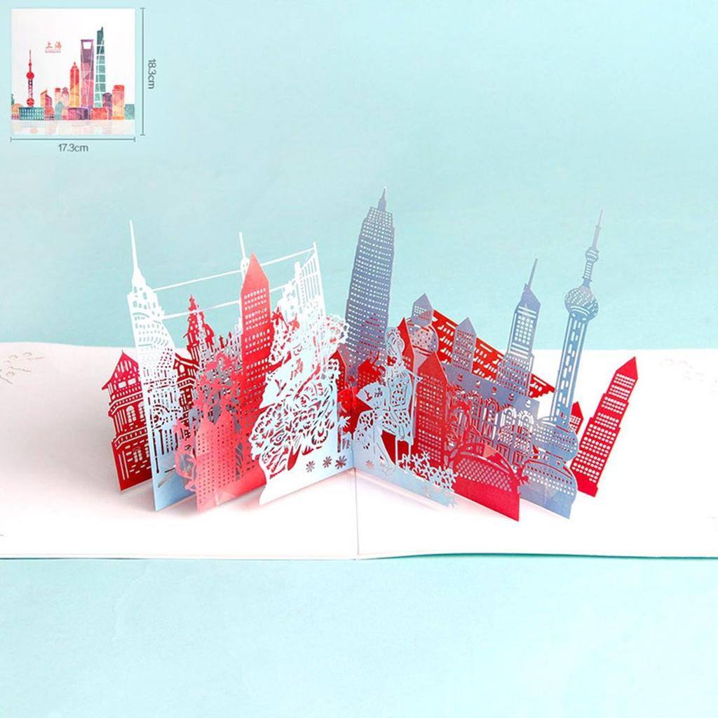 Buy KC 3D Greeting Cards Painting Shanghai Handmade Popular Nice Festival  Postcard Papercraft Pop-Up Birthday Origami Wishes Gifts at affordable  prices — free shipping, real reviews with photos — Joom