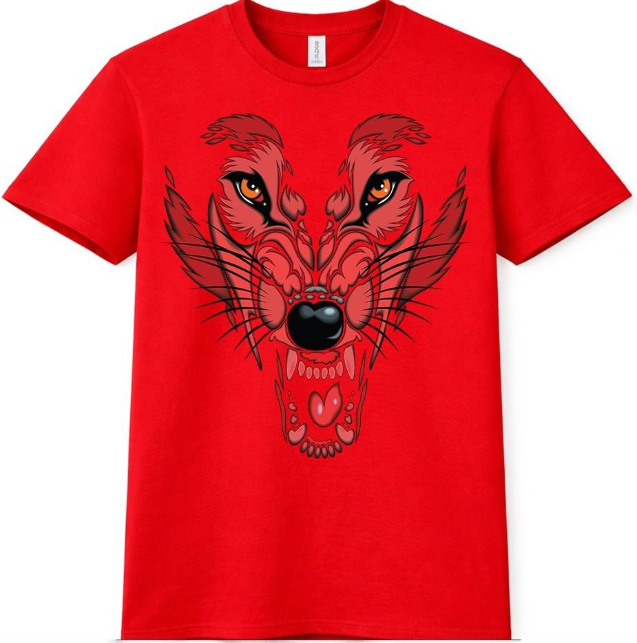 Wolf Face T Shirt Fierce Roaring Wolf Animal Graphic Tee S