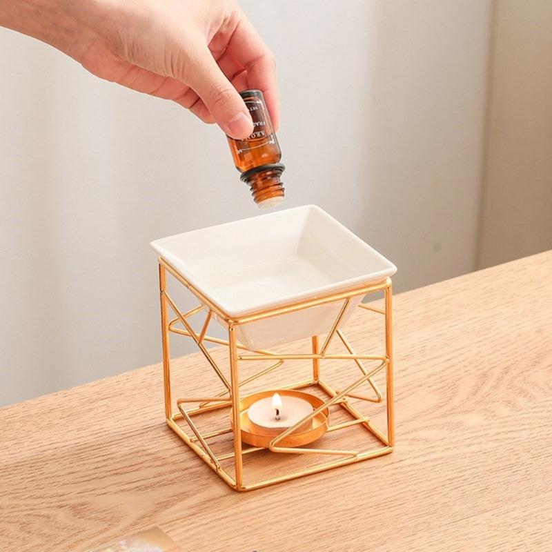 Decorative Ceramics Essential Oil Burners Aromatherapies Scent Diffuser Tealight Candle Holder Rack for Meditations Room
