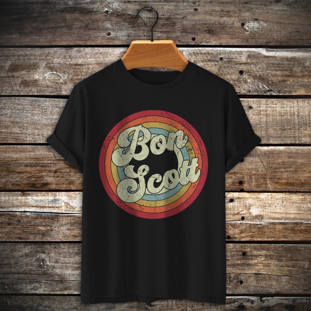 Rock Music Bon Scott AC/DC T-Shirt Highway to Hell Powerage High Voltage Retro Unisex T-Shirt S