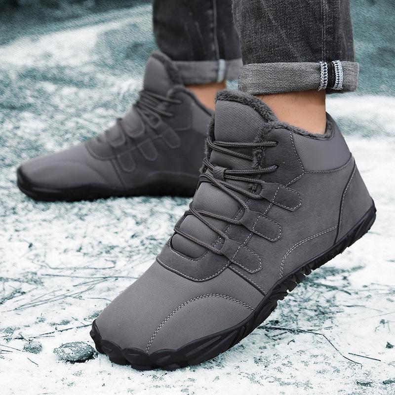 

Трансграничные уличные зимние сноубутсы мужские водонепроницаемые босиком пятипалые хлопковые туфли женские бархатные утепленные теплые нескользящие хлопковые ботинки 47