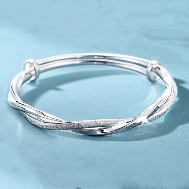 Fashion 925 Silver Cuff Bracelet For Woman Open Luxury Leaf Shaped Adjustable Charm Bangle Bracelets Party Jewelry Gift