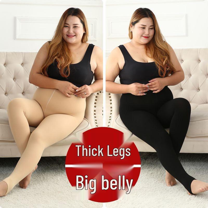 Plus Size 180D Velvet Stockings with Watermelon Crotch for Spring and Autumn