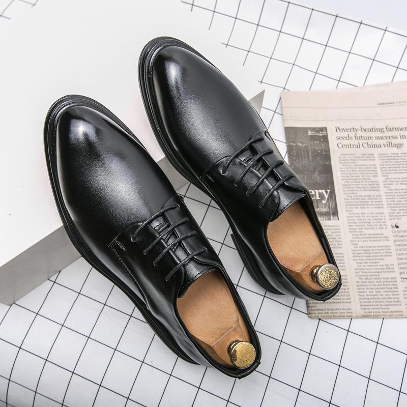 Leather Shoes Men's 38-46 Autumn New Business Dress Casual Shoes British Pointed Men's Shoes Groom Wedding Shoes
