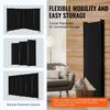 Room Divider 6 Panels Fabric Room Privacy Screen for Office Bedroom Black