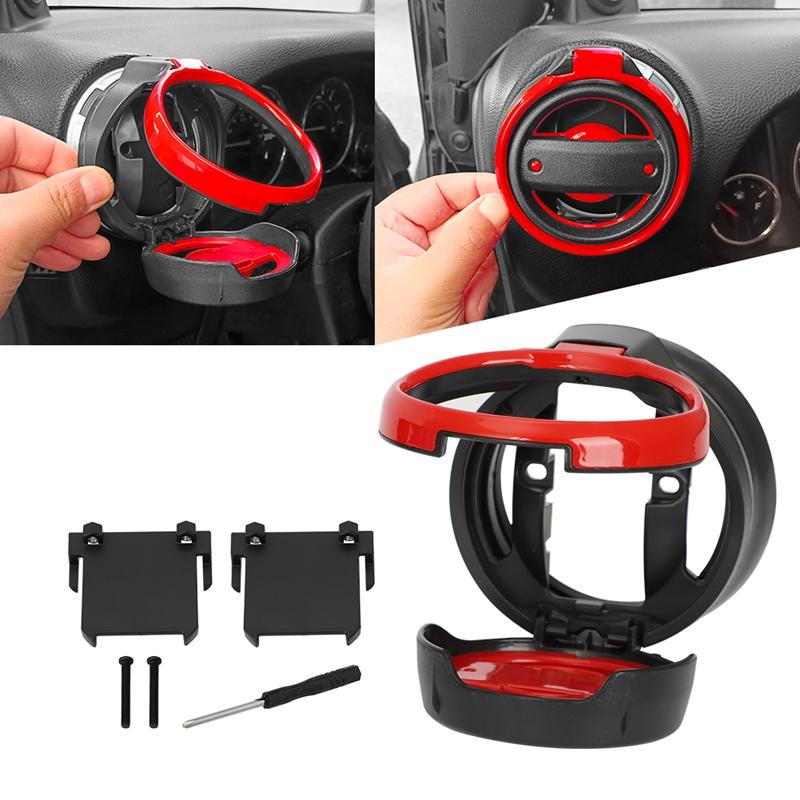 Car Air Outlet Water Cup Holder for Jeep Wrangler JL 2018- JK 2007-2017 Gladiator JT  Auto Foldable Drink Mount