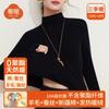 Semi-turtleneck wool silk warm autumn clothes women's thickened fleece bottoming shirt warm fleece heating single-piece top winter