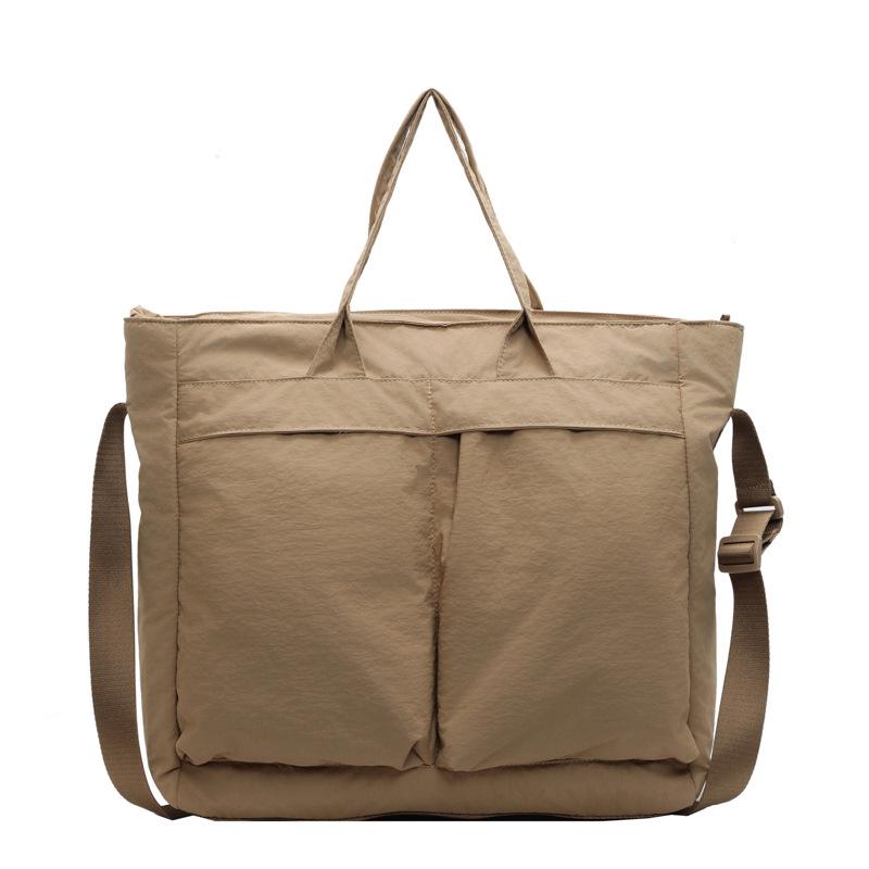 

Новая сумка-мессенджер для поездок на работу, женская простая литературная и универсальная сумка через плечо, сумка-тоут большой вместимости для хранения для офисного работника one size fits all хаки