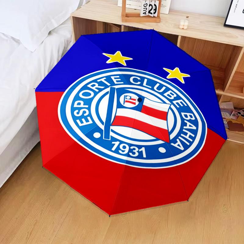 1PC Bahia Fc Crest Emblem Printed Umbrella Folding umbrella, automatic umbrella 8-Frame for Travel, camping Fan gifts Christmas Gifts