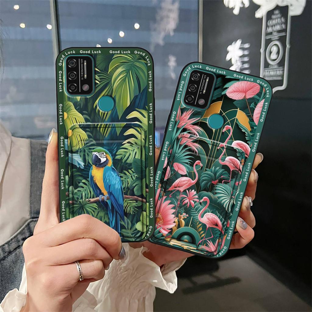 Cute Dirt-resistant Phone Case For UMIDIGI A9 Cartoon Full Wrap Card Slot Fashion Design Protective Cover Silicone TPU