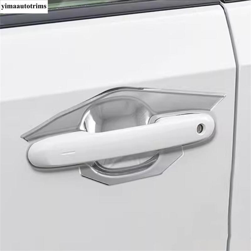 Car Door Handle Bowl Decoration Protection Cover Trim Carbon Fiber Accessories For Toyota Land Cruiser 250 Prado LC250 2024 2025