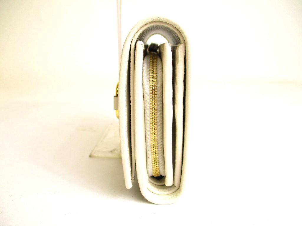 Authentic GUCCI Horsebit GG White Leather Bifold Wallet Compact Wallet #a154  Open Box