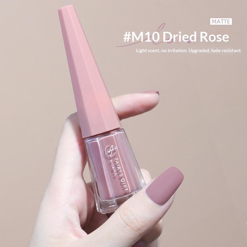 Water-based, Non-peelable, No-bake, Long-lasting, Waterproof, Non-fading, Matte, Frosted, Elegant Nail Polish.