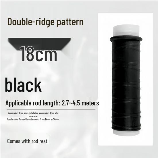 Capa de Silicone Antiderrapante para Cabo de Vara de Pesca com Enrolamento Automático e Fita Absorvente de Suor