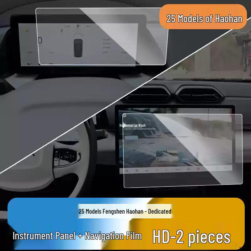 Gehärtetes Glas Displayschutz für 25 Dongfeng Haohan/Fengshen L7 Modelle - Zentralsteuerung, Instrumententafel und Schutz für das Autoinnenraum