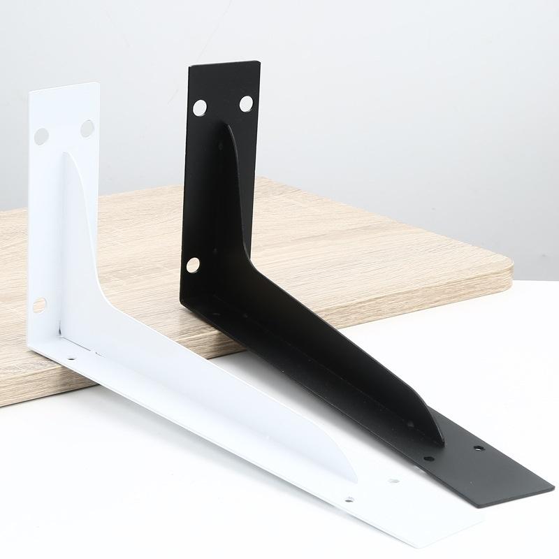 1/2Pcs Black/White/Silver Stainless Steel Corner Code Triangle Bracket Load-Bearing Bracket Wall Fixed Corner Storage Rack