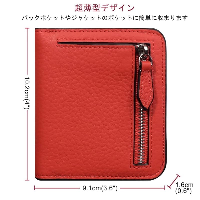 [GADIEMKENSD] Ladies Bifold Card Case Men's Compact and Light Folding Wallet Thin Mini Wallet Cute Billfold Coin Leather Purse RFID Blocking Trip