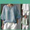 Classic Linen Shirt For Women With Loose Fit And Pockets In Spring