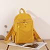 Leichter Nylon-Rucksack mit Reißverschlusstasche vorne Seitentaschen Verstellbare Träger Lässiger Tagesrucksack für Damen für den täglichen Gebrauch und Reisen