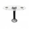 Oval Pedestal Table with Cup Holders Waterproof for Boats, RVs