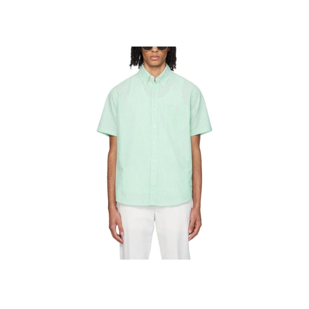 Polo Ralph Lauren Striped Pocket Short Sleeve Shirt Men shirts Green 710833826-008