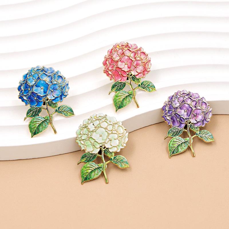 European & American Hydrangea Flower Brooch - Festival Gift Ornament Badge