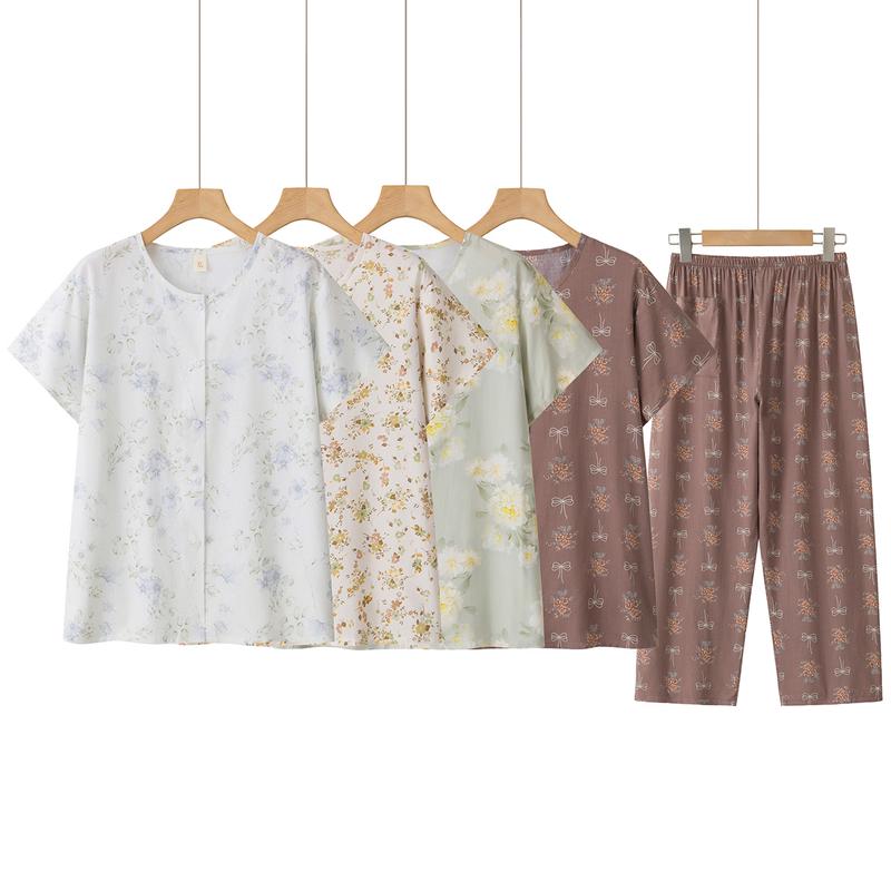 

Yuzhaolin Women s Thin Cardigan Set for Middle-Aged/Elderly 4XL
