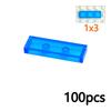 DIY Transparent Clear Building Blocks Smooth Thin Bricks Compatible with Leading Brands