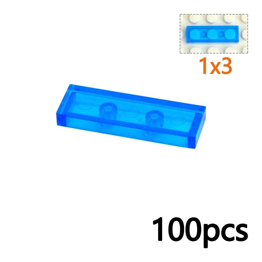 DIY Transparent Clear Building Blocks Smooth Thin Bricks Compatible with Leading Brands