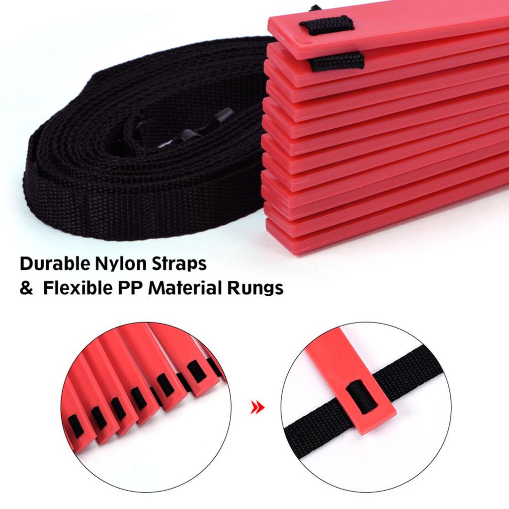 Speed Agility Train Kit, 19Ft Flat Ladder   10pcs Disc Cones for Athletic Training