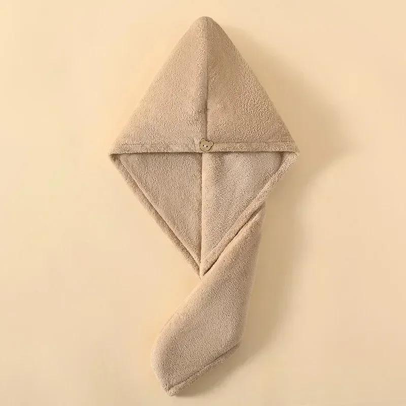 

Товары Покупки Полотенце для волос из микрофибры Шапочка для волос с пуговицей Женские аксессуары для ванной комнаты Быстросохнущий халат Домашний текстиль