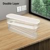 Large Capacity Refrigerator Egg Holder Organizer Automatic Scrolling Transparent Drawer Box Case Double Layer Egg Tray Egg Storage Box