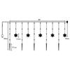 Christmas Snowflake Icicle Lights Waterproof Curtain Lights with 8 Modes Snowflake Lights for Eaves Garden Yard