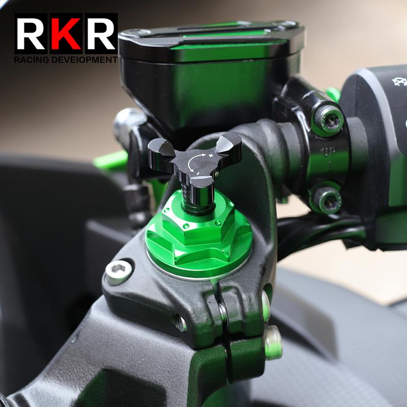 CNC Motorcycle Front Shock Absorber Nut Cap Preload Adjuster Fork Bolts for Kawasaki NINJA400 NINJA500 Ninja 400 500 Z400 Z500