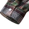 Spring Autumn Men's Checkered Hooded Shirt Man Casual Loose Button Up Plaid Shirts