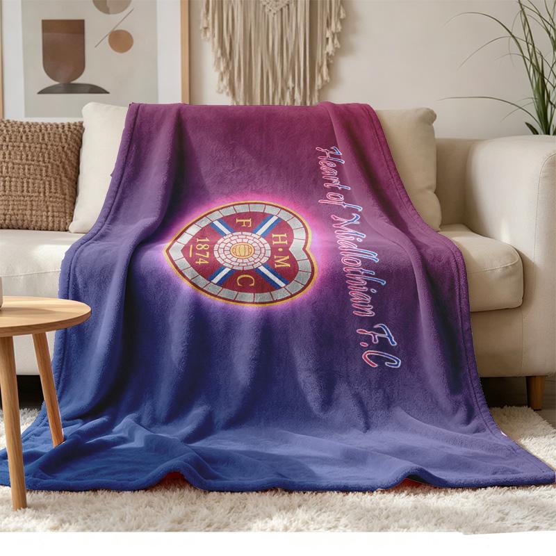 Heart of Midlothian Morbida e confortevole flanella Adatta per divani soggiorni campeggio all'aperto viaggi e fa anche un ottimo regalo di anniversario