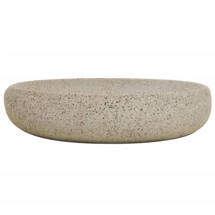 VidaXL Countertop Washbasin Sand Oval 59x40x15 Cm Ceramic 155078