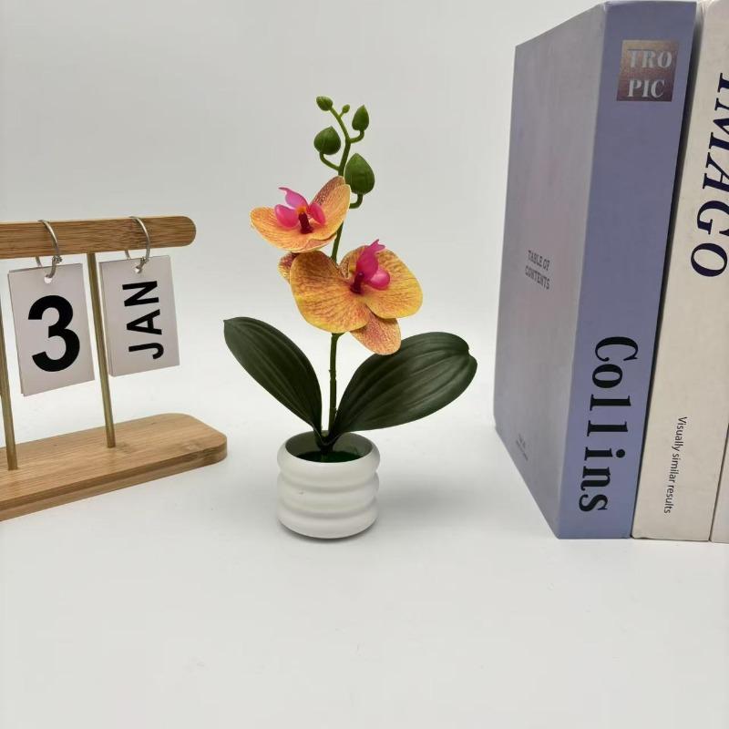 Phalaenopsis Artificial Potted Plants for Home Decoration Artificial Green Plants Bonsai and Artificial Flower Ornaments