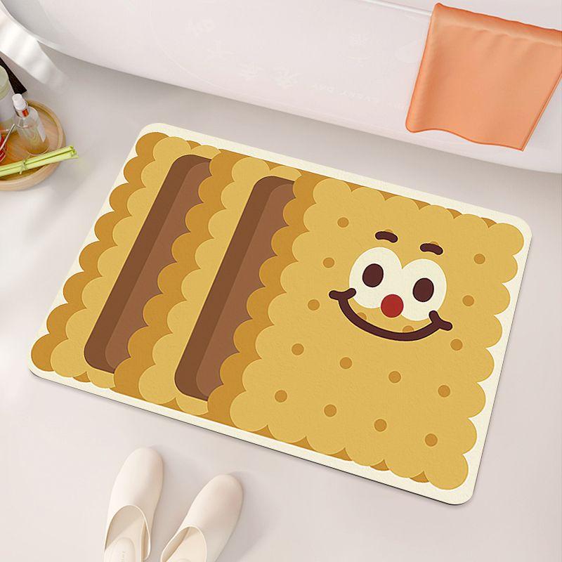 

Печенье-сэндвич коврик для ванной диатомовая грязь креативный абсорбирующий коврик для пола бытовой коврик для двери в ванную мягкий коврик мультяшный 40X60cm 15.7X23.6in